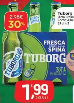 Crai Tuborg Birra Fresca Come Alla Spina offerta