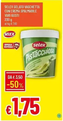 Galassia Selex gelato vaschetta con crema spalmabile offerta