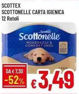 Galassia Scottex scottonelle carta igienica 12 rotoli offerta
