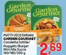 Crai Piatti vegetariani garden gourmet cotoletta sottile/ nuggets/burger mini alla zucca offerta