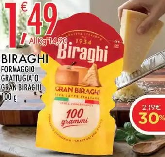 Crai Biraghi formaggio grattugiato gran biraghi offerta