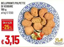 Galassia Bellipronti polpette di verdure offerta