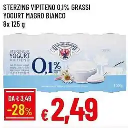 Galassia Sterzing vipiteno 0,1% grassi yogurt magro bianco offerta