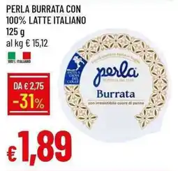 Galassia Perla burrata con 100% latte italiano 100% italiano offerta