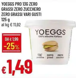Galassia Yoeggs pro 13g zero grassi zero zucchero zero grassi offerta