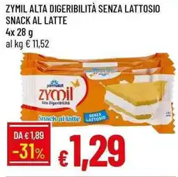 Galassia Zymil alta digeribilità senza lattosio snack al latte offerta