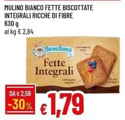Galassia Mulino bianco fette biscottate integrali ricche di fibre offerta