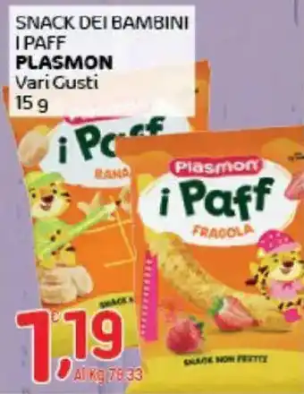 Snack dei bambini i paff PLASMON