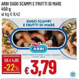 Galassia Arbi sugo scampi e frutti di mare offerta