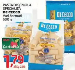 Crai Pasta di semola specialità DE CECCO offerta