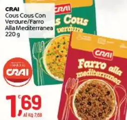 Crai CRAI Cous Cous Con Verdure/Farro Alla Mediterranea verdure offerta