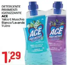 Crai Detergente pavimenti igienizzante ace talco e muschio bianco/lavanda offerta