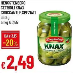 Galassia Hengstenberg cetrioli knax croccanti e speziati offerta