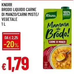 Galassia Knorr brodo liquido carne di manzo/carni miste/ vegetale offerta