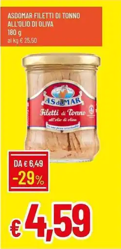 Galassia Asdomar filetti di tonno all'olio di oliva offerta