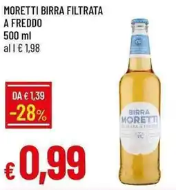 Galassia Moretti birra filtrata a freddo offerta