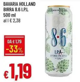 Galassia Bavaria holland birra 8.6 I.P.L offerta