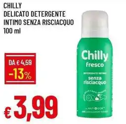 Galassia Chilly delicato detergente intimo senza risciacquo offerta