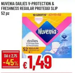Galassia Nuvenia dailies v-protection & freshness regular proteggi slip 52 pz offerta
