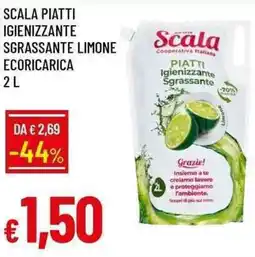 Galassia Scala piatti igienizzante sgrassante limone ecoricarica offerta