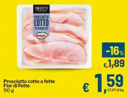 Qui Discount Prosciutto cotto a fette Fior di Fette offerta
