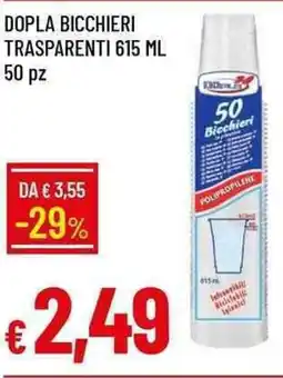 Galassia Dopla bicchieri trasparenti 50 pz offerta