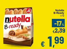 Qui Discount Nutella B-Ready x6 offerta