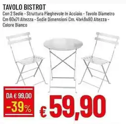 Galassia Tavolo bistrot offerta
