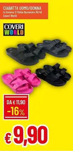 Galassia Coveri world ciabatta uomo/donna offerta