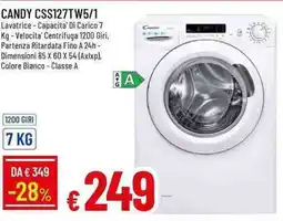 Galassia CANDY CSS127TW5/1 Lavatrice offerta