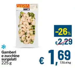 Qui Discount Gamberi e zucchine surgelati offerta