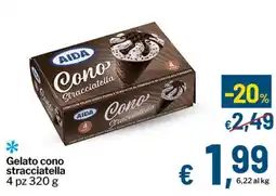Qui Discount Gelato cono stracciatella offerta