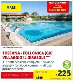 Galassia Toscana follonica (GR) villaggio il girasole offerta