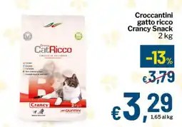 Qui Discount Croccantini gatto ricco Crancy Snack offerta