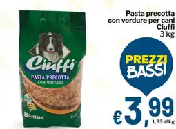 Qui Discount Pasta precotta con verdure per cani Ciuffi offerta