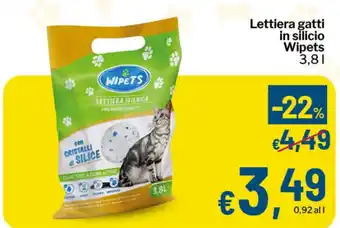 Lettiera gatti in silicio Wipets