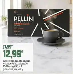 Banco Fresco Caffè macinato moka vivace tradizionale Pellini offerta