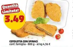 PENNY Cotoletta con spinaci offerta