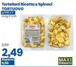 Prix Quality Tortelloni Ricotta e spinaci TORTUOVO offerta