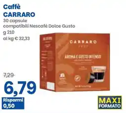 Prix Quality Caffè CARRARO offerta