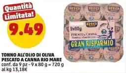 PENNY Tonno all'olio di oliva pescato a canna RIO MARE offerta