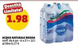 PENNY Acqua naturale NORDA offerta