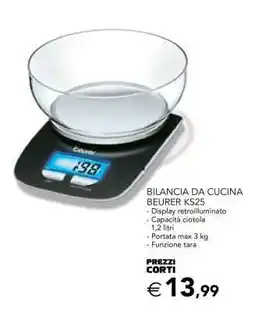 Esselunga BILANCIA DA CUCINA BEURER KS25 offerta