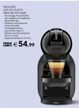 Esselunga NESCAFÉ DOLCE GUSTO MINI ME KP1438K offerta