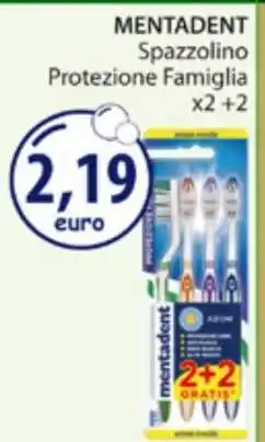 Acqua & Sapone MENTADENT Spazzolino Protezione Famiglia x2 +2 offerta