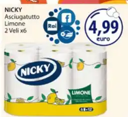 Acqua & Sapone NICKY Asciugatutto Limone offerta