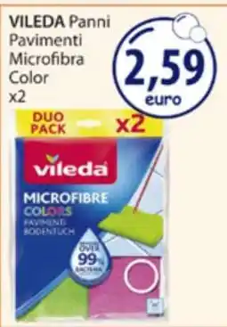 Acqua & Sapone VILEDA Panni Pavimenti Microfibra Color x2 offerta