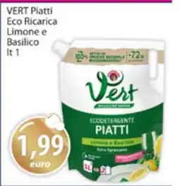 Acqua & Sapone VERT Piatti Eco Ricarica Limone e Basilico lt 1 offerta