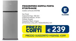 Esselunga HISENSE FRIGORIFERO DOPPIA PORTA RT267D4ADE offerta