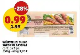 PENNY Würstel di suino SAPOR DI CASCINA offerta
